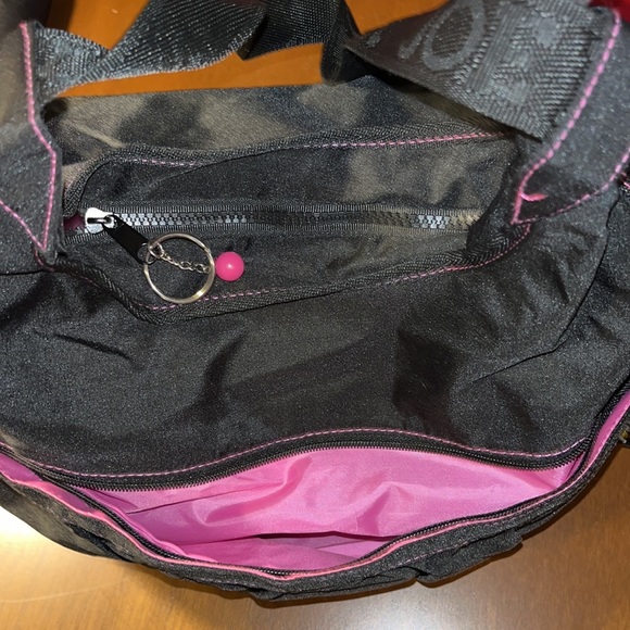 Joe Boxer black nylon shoulder tote - Picture 9 of 11